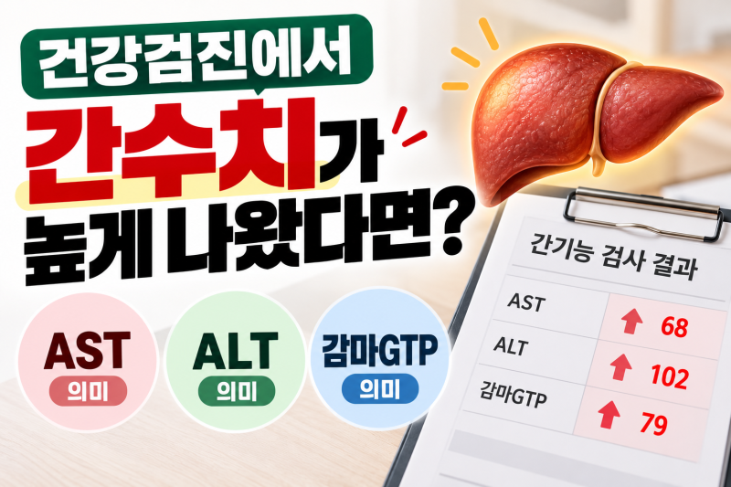 건강검진에서 간수치가 높게 나왔다면?｜AST·ALT·감마GTP 의미