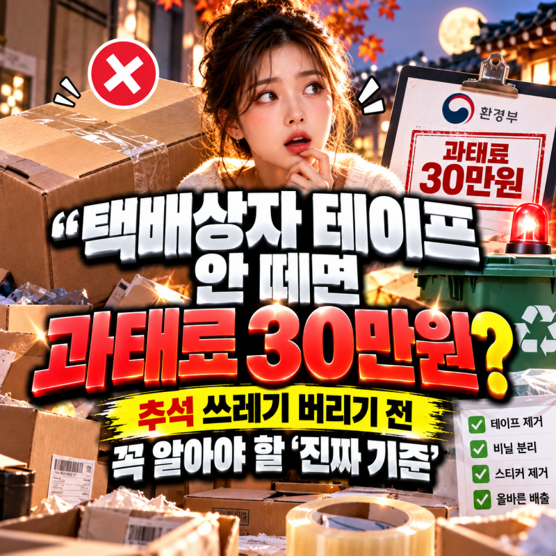 “택배상자 테이프 안 떼면 과태료 30만원?”…추석 쓰레기 버리기 전 꼭 알아야 할 ‘진짜 ....