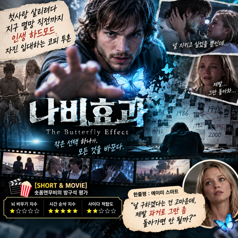 나비효과 후기, 일기장 한 장 넘겼다가 인생 강제 리셋당하는 넷플릭스 타임루프 띵작 영화 ....