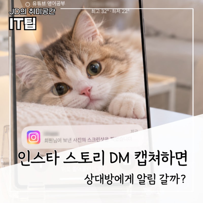 인스타 캡쳐 알림 뜨나요? 스토리 디엠 릴스 캡쳐하면 상대방이 알까