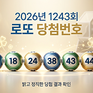 1243회 로또 당첨번호  1등 12명, 25억9천만원씩…자동이 무려 10명!