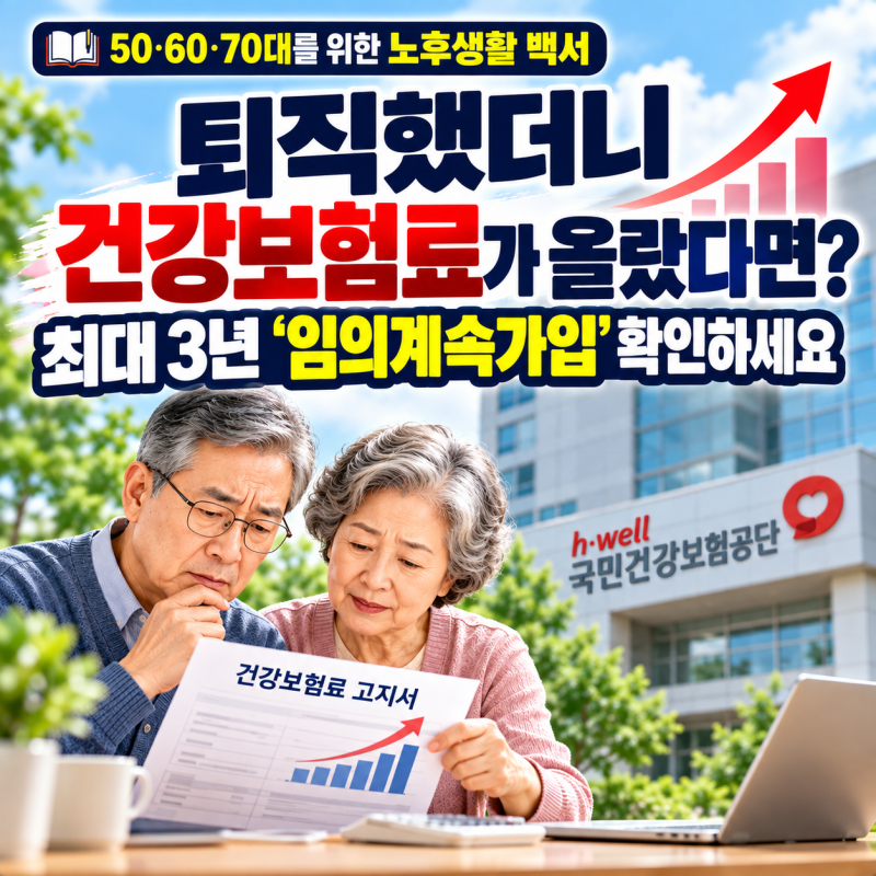 「50·60·70대를 위한 노후생활 백서」 퇴직했더니 건강보험료가 올랐다면? 최대 3년 ‘임의계....