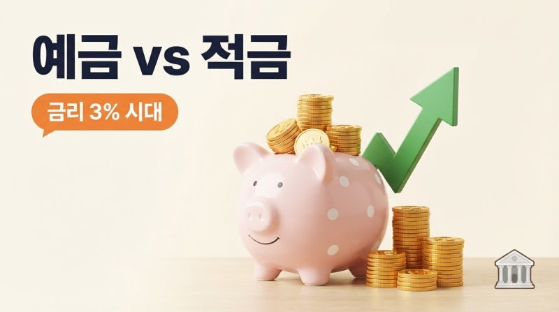 기준금리 3% 시대, 예금 적금 중 뭐가 더 이득일까요?