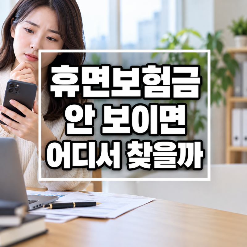 휴면예금 찾아줌에 휴면보험금이 안 보이면 어디서 찾을까?