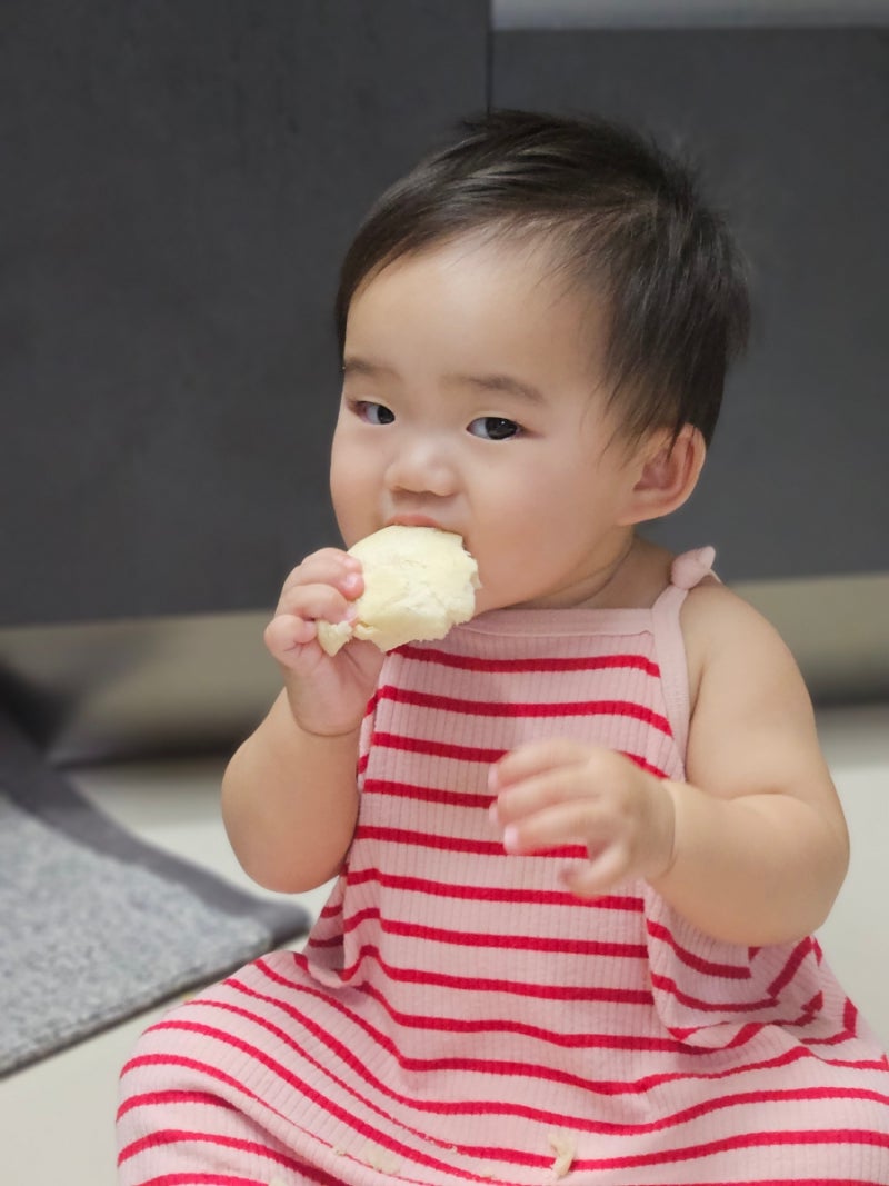 에어프라이어 아기 식빵 만들기｜무설탕 무염 아기빵 + 고양이 발바닥 빵 레시피