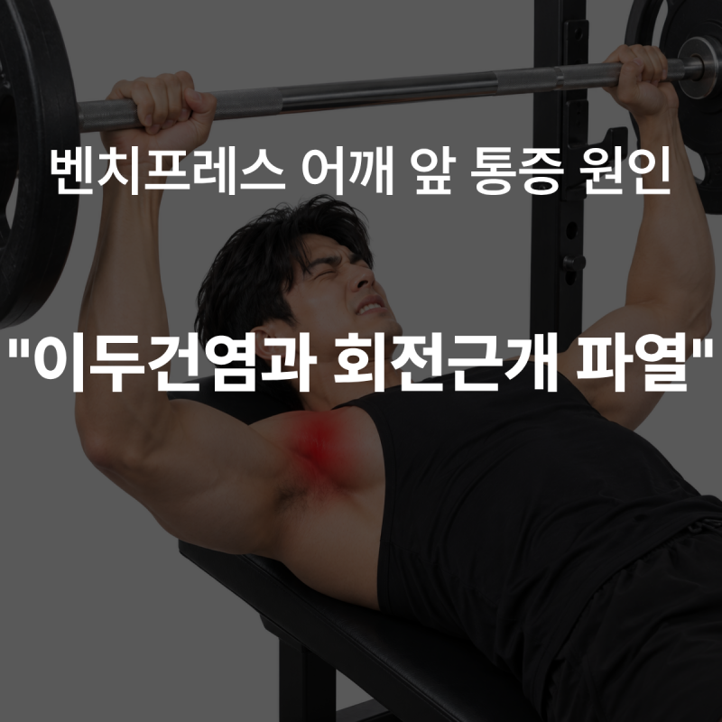 배곧헬스 배곧피티 "벤치프레스 어깨 앞 통증 원인(이두건염과 회전근개 파열)"