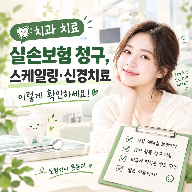 치과 치료 실손보험 청구, 스케일링·신경치료 이렇게 확인하세요