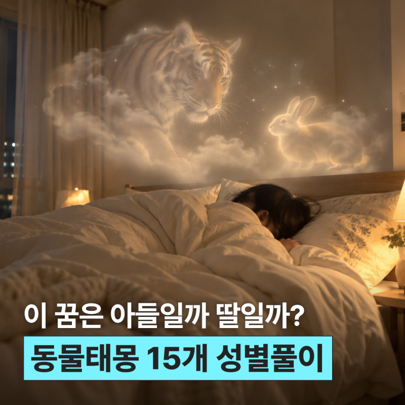 호랑이부터 용, 돼지까지, 아들·딸 성별로 보는 동물 태몽 15가지