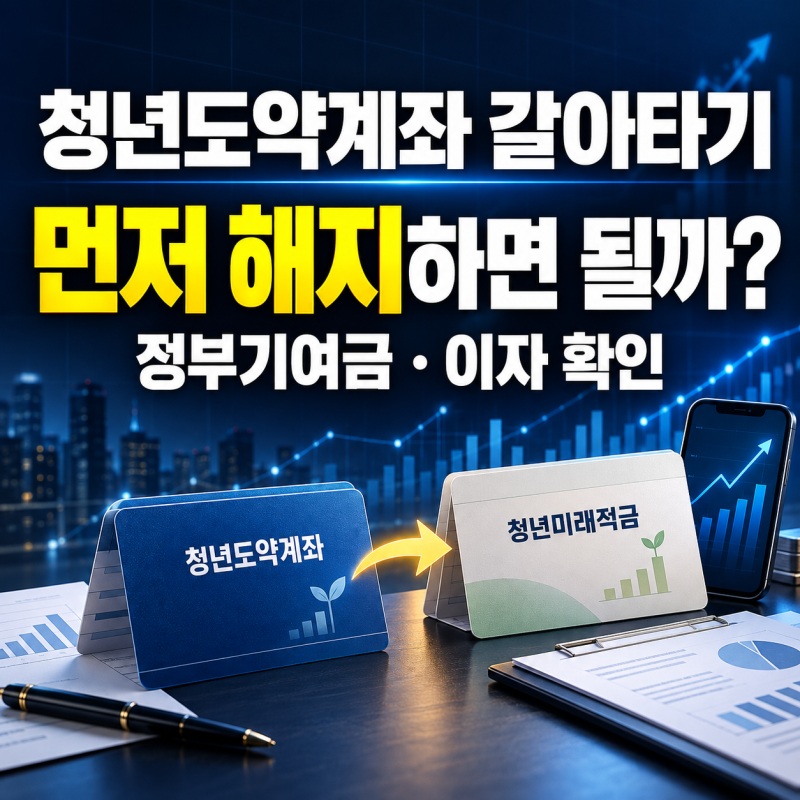 청년도약계좌 갈아타기 방법, 해지하면 정부기여금·이자는 어떻게 될까?
