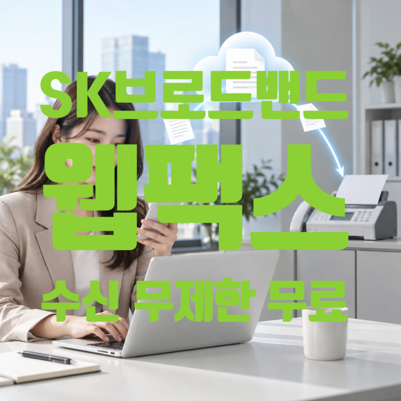 팩스기 없이 문서를 보내는 방법, SK브로드밴드웹팩스 살펴보기