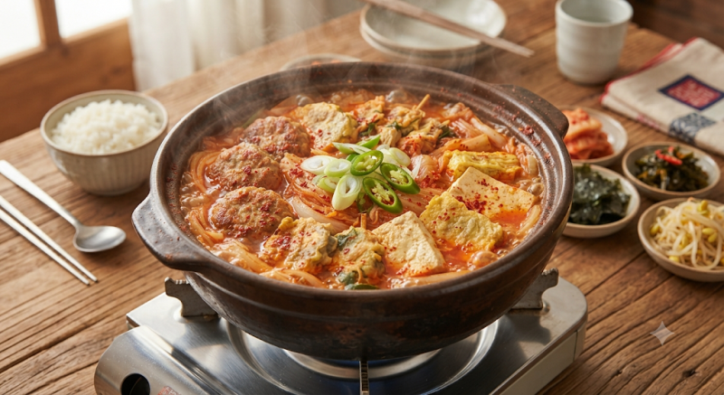 남은 전 요리 명절 모둠전찌개 레시피, 신김치 넣어 얼큰한 섞어찌개 끓이는법