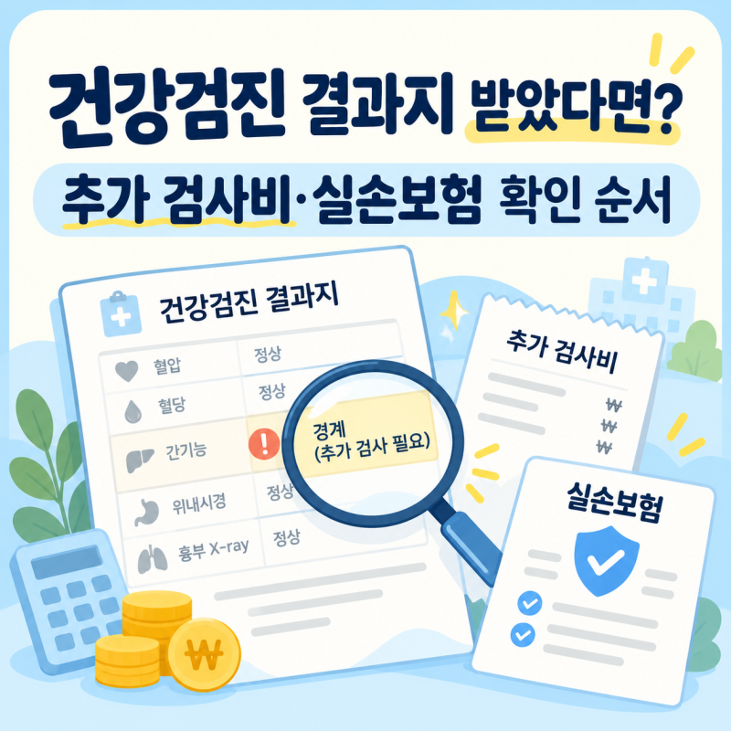 건강검진 결과지 받았다면? 추가 검사 비용과 실손보험 확인 순서