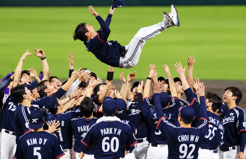 [아시안게임] 한국 야구 금메달 해냈다…결승서 일본 3-1 꺾고 5연패