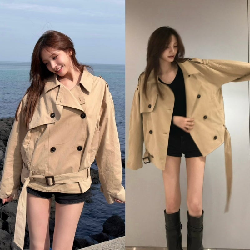 고향 제주도 간 아이브 리즈 블랙업 트렌치 코트 입었는데요..