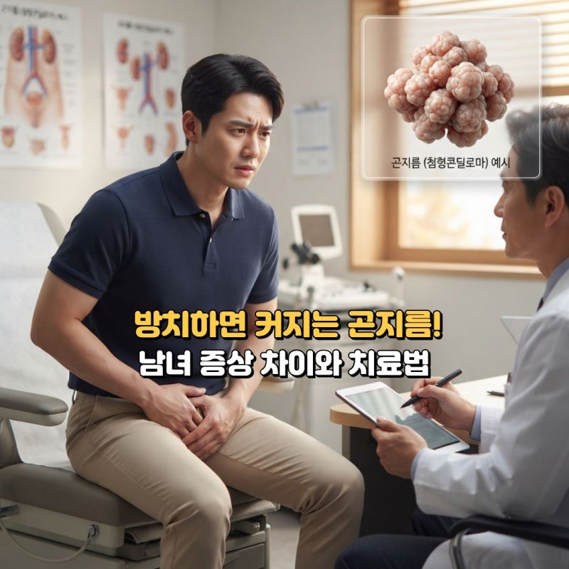 곤지름(콘딜로마) 초기증상부터 원인, 남녀 차이 및 치료법