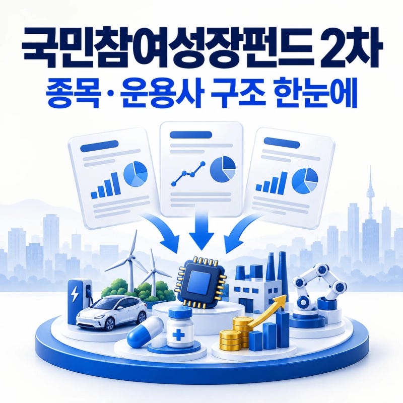 2026 국민참여성장펀드 2차 종목 및 운용사 비교 (삼성·미래에셋·KB)