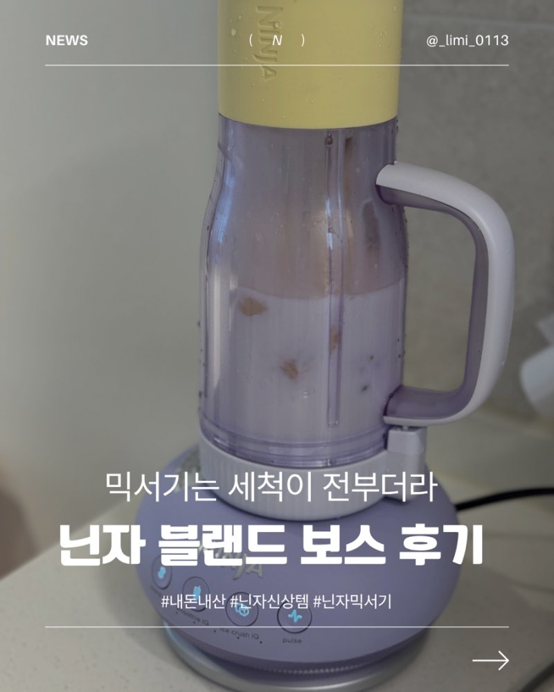 닌자 블렌드보스 내돈내산- 세척 편한 믹서기 사용 후기와 레시피