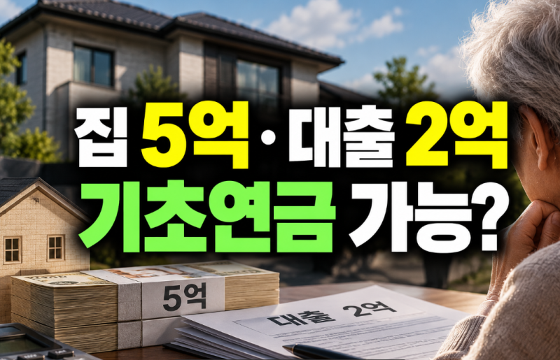 “집 5억에 대출 2억인데…” 기초연금 재산은 3억으로 볼까?
