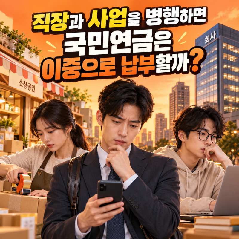 직장과 사업을 병행하면 국민연금은 이중으로 납부할까?