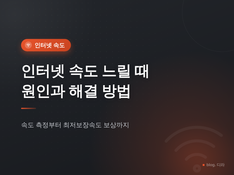 인터넷 속도 느릴 때 원인 확인과 해결 방법 — 속도 측정부터 최저보장속도 보상까지