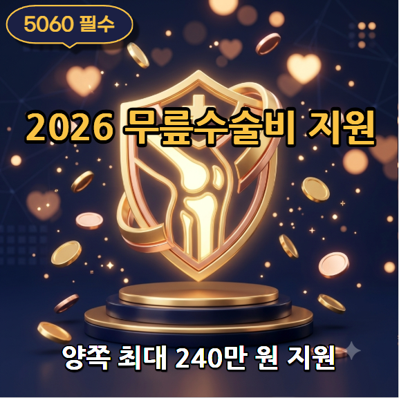 [2026] 노인 무릎관절 수술비 지원제도 신청방법 (만 60세 이상·최대 240만 원)
