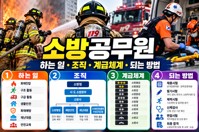 소방공무원이란? 하는 일부터 계급·조직·되는 법까지 총정리