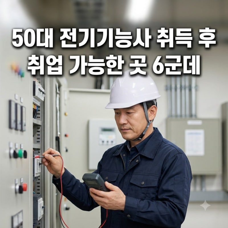 50대에 전기기능사 따고 갈 곳 없다더니.. 취업 가능한 곳 6군데