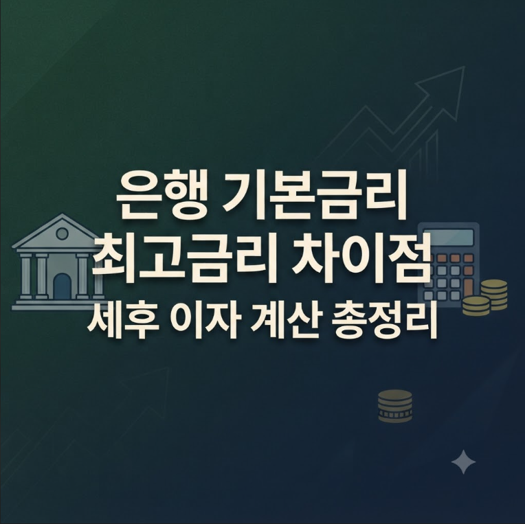 최고금리만 보고 가입했다면 필독! 은행 기본금리 최고금리 차이점과 세후 이자 계산 총정리