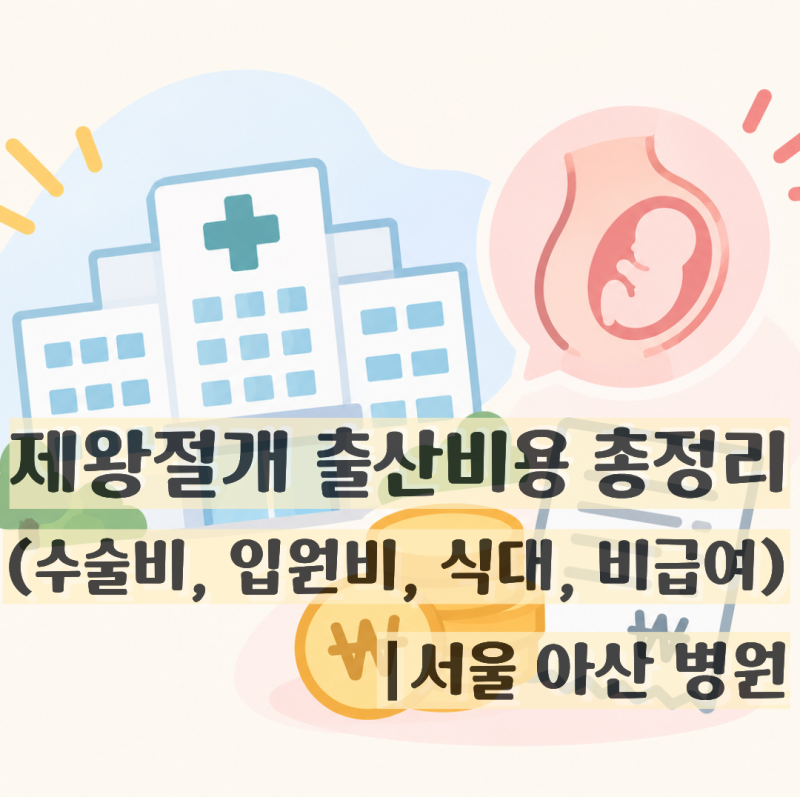 제왕절개 출산비용 총정리 (수술비, 입원비, 식대, 비급여) | 서울 아산병원