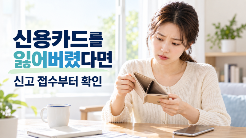 신용카드 분실했을 때, 신고 접수와 부정사용 확인을 따로 챙기세요