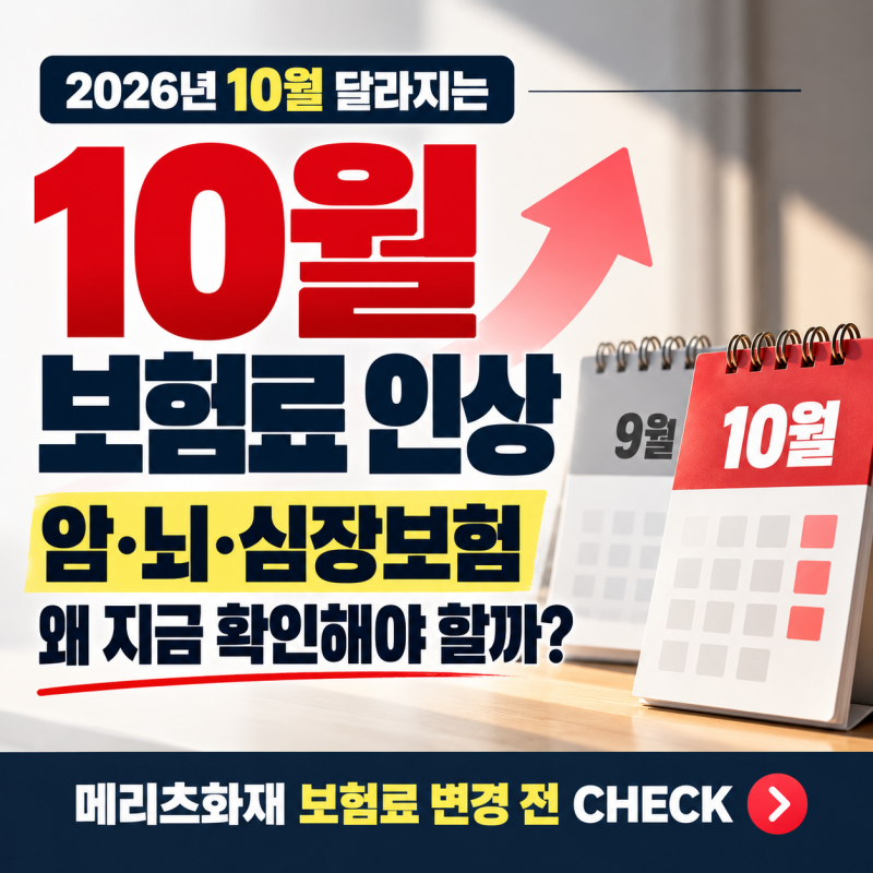 메리츠화재 10월 보험료 인상, 암뇌심 보험 지금 준비해야 하는 이유