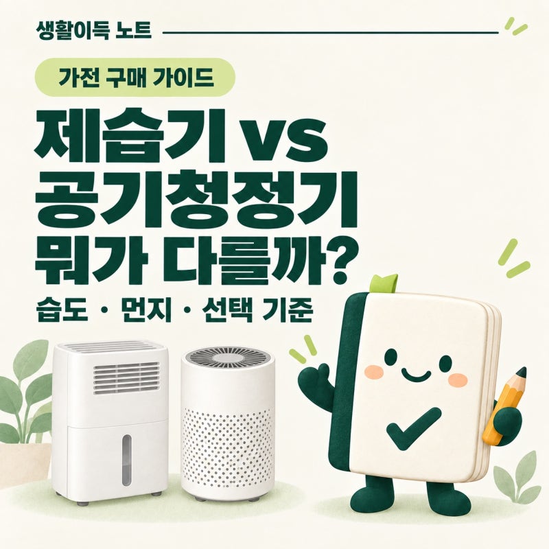 제습기와 공기청정기 차이｜우리 집에는 무엇이 먼저 필요할까?