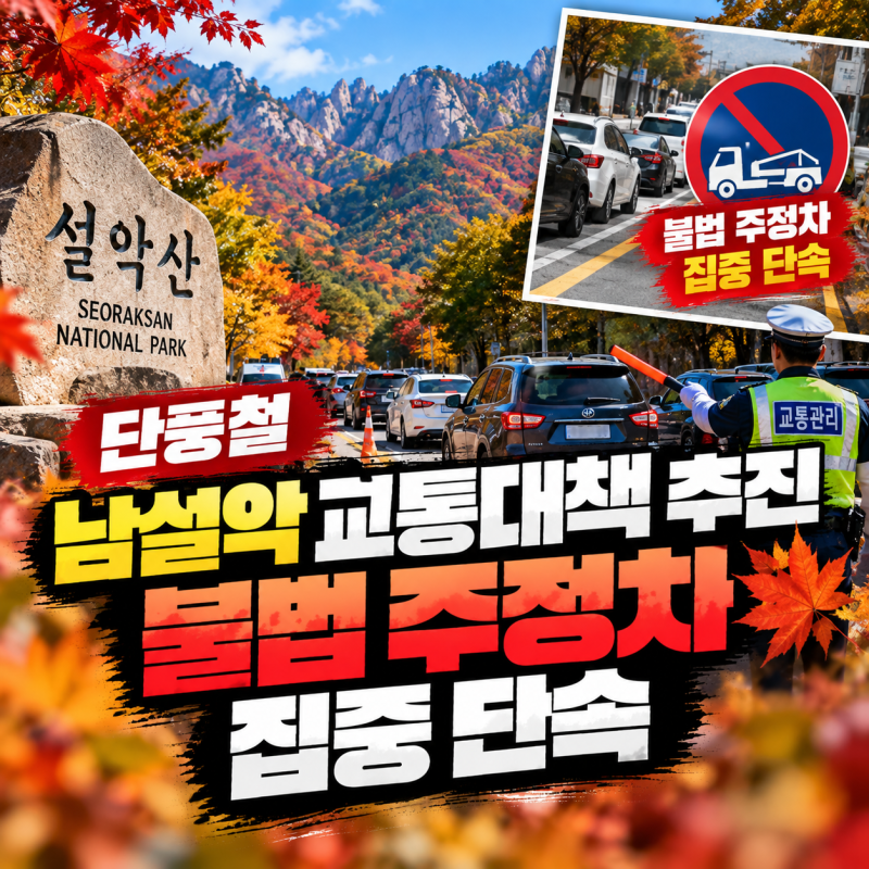 [생활] 설악산 단풍 보러 간다면 주차 주의…남설악 불법 주정차 집중 단속