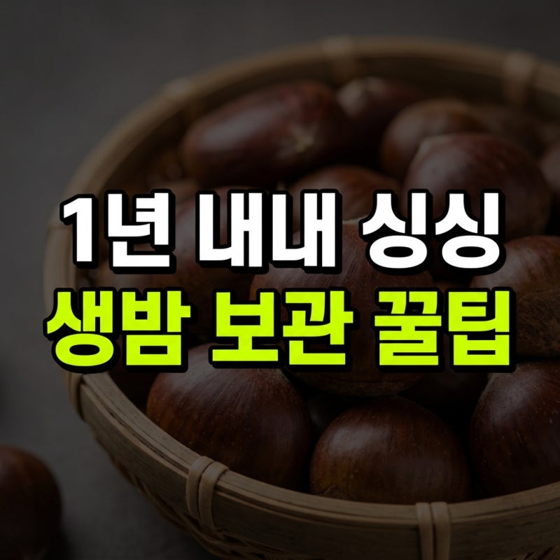 생밤 벌레 안 생기게 보관하는 법, 1년 내내 싱싱한 생밤 보관 팁