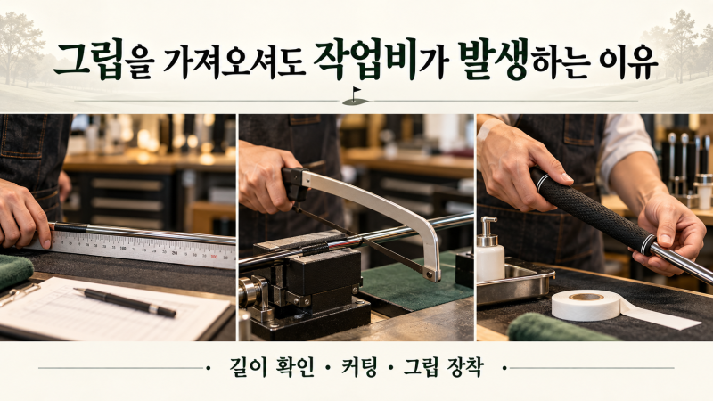 그립과 골프채를 직접 가져오셨는데, 작업비는 왜 발생할까요?