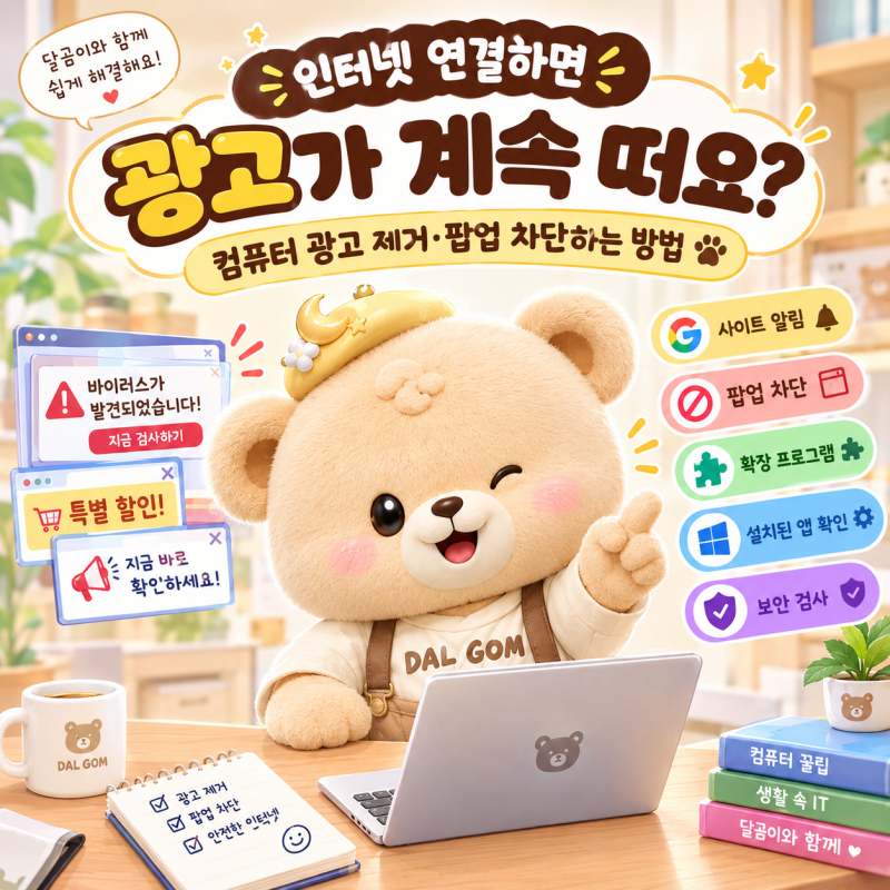 인터넷 연결하면 광고가 계속 떠요?｜컴퓨터 광고 제거·팝업 차단하는 방법