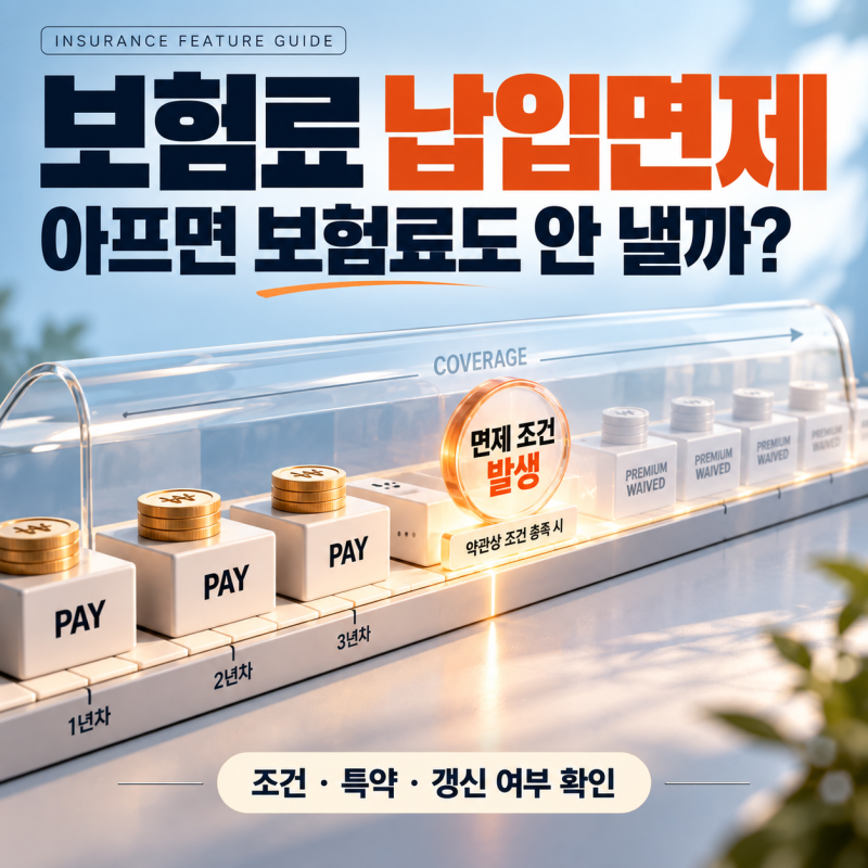 보험료 납입면제란 무엇일까요? 암·뇌·심장질환 진단 후 보험료를 안 내도 되는 조건