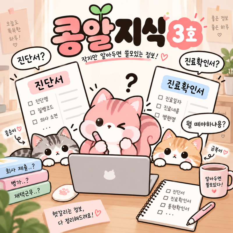 [콩알지식 3호] 진단서 vs 진료확인서 차이｜회사 제출용은 뭘 발급받아야 할까?