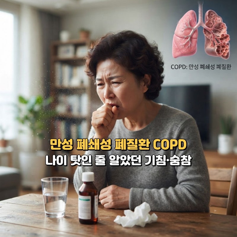 만성폐쇄성폐질환 COPD 초기증상, 계단을 오를 때 숨이 턱 끝까지 찬다면?