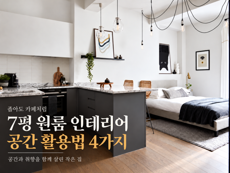 7평 에 홈카페 까지? 알차게 꾸민 원룸인테리어 팁 4가지