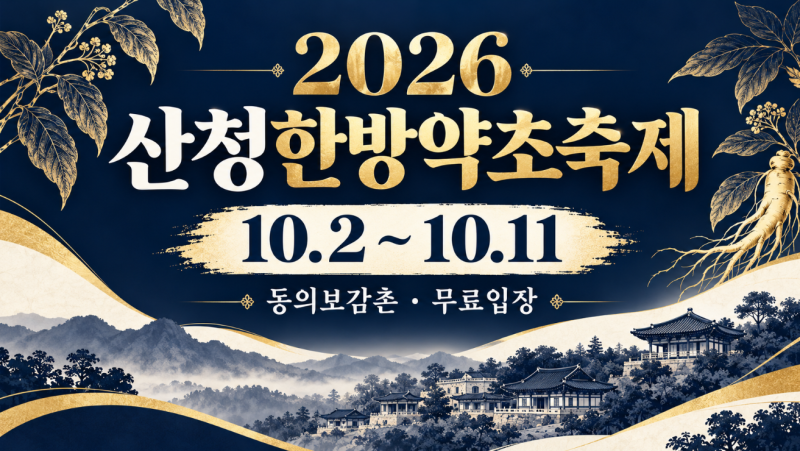 2026 산청한방약초축제 10월 2일 개막｜일정·초대가수·먹거리·주차 총정리