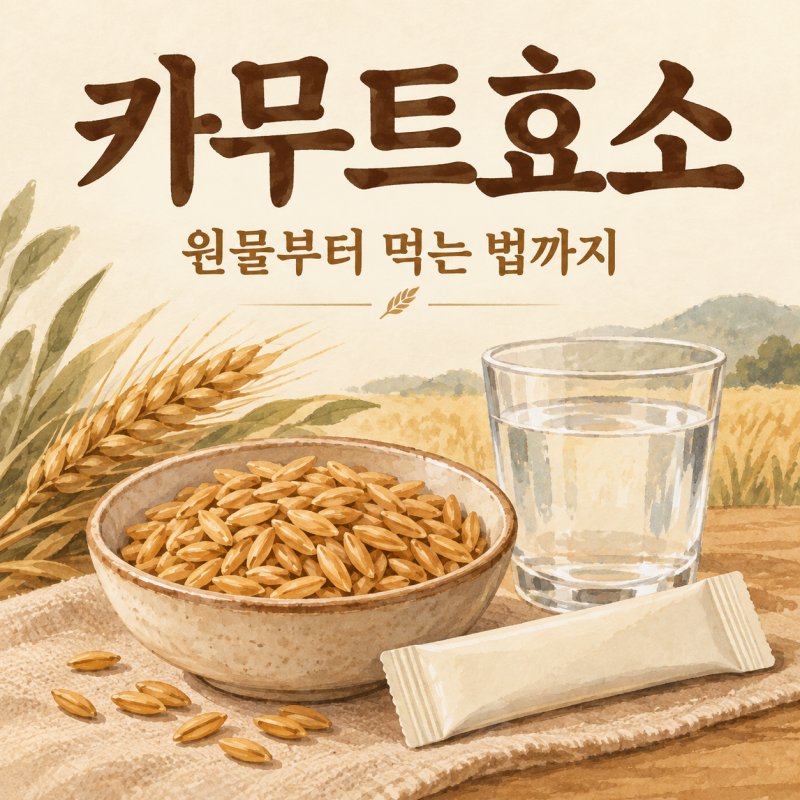 카무트효소란? 원물과의 차이부터 역가·먹는 법까지
