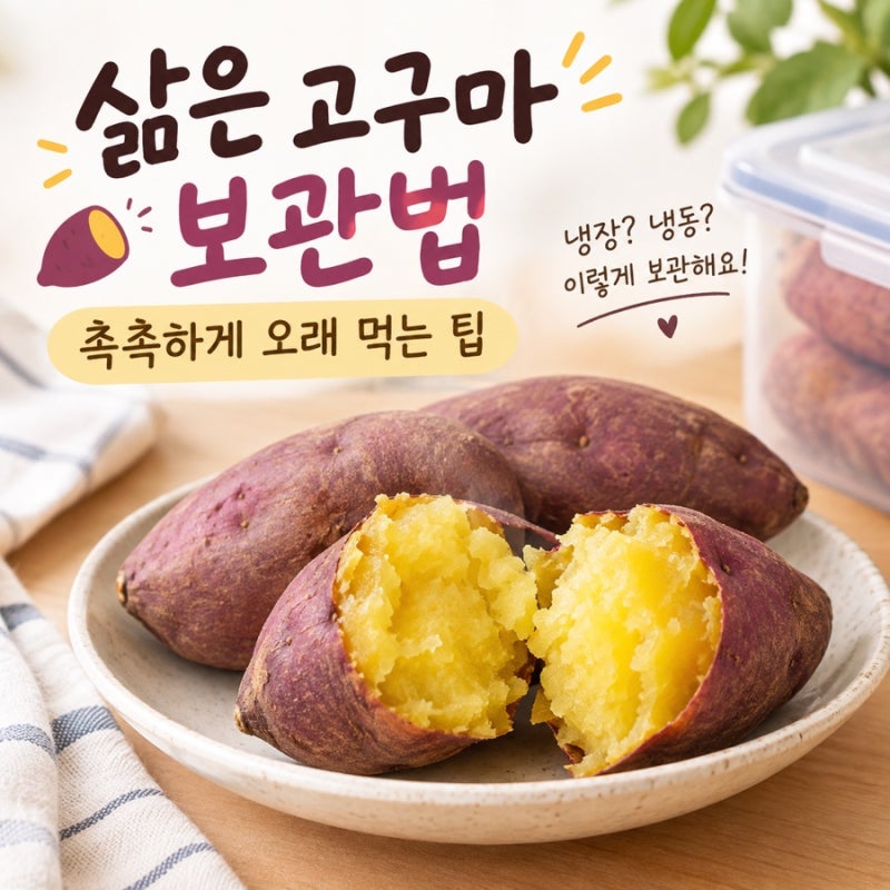 삶은 고구마 보관법, 맛있게 오래 먹는 방법
