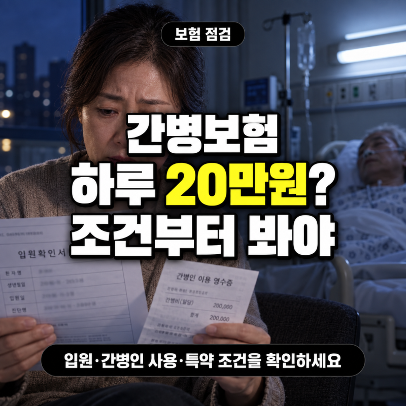 간병보험 ‘하루 20만원’의 실제 지급 조건