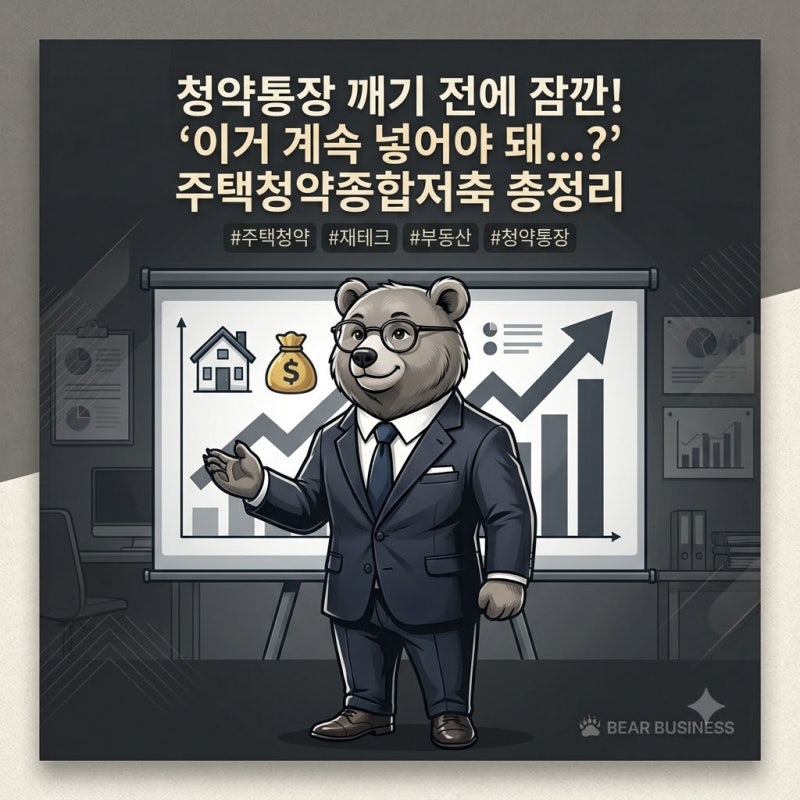 청약통장 깨기 전에 잠깐!"이거 계속 넣어야 돼…?" 청약통장 앞에서 망설이는 당신에게 주....
