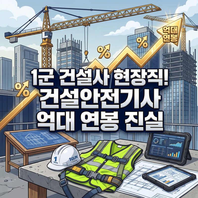 건설안전기사 1군 건설사 현장 관리자 취업 시 억대 연봉 진실