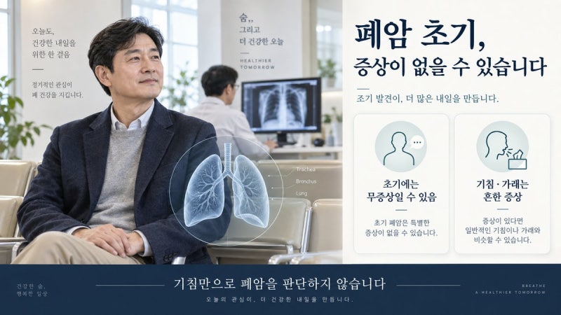 폐암 초기증상, 기침이 2주 이상 계속되면? 객혈·흉통·검사 기준 정리