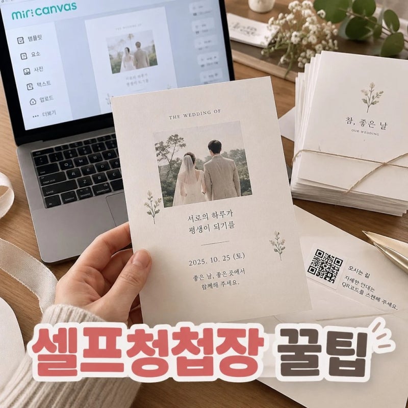 미리캔버스로 초보자도 쉽게 만드는 셀프청첩장 꿀팁