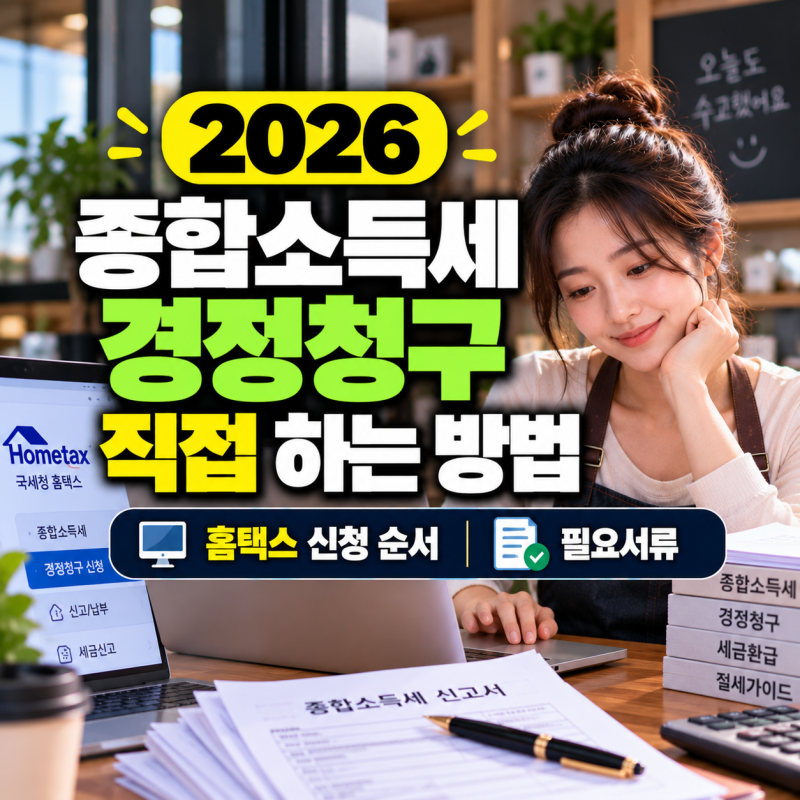 종합소득세 경정청구 직접 하는 방법｜홈택스 신청 순서·필요서류