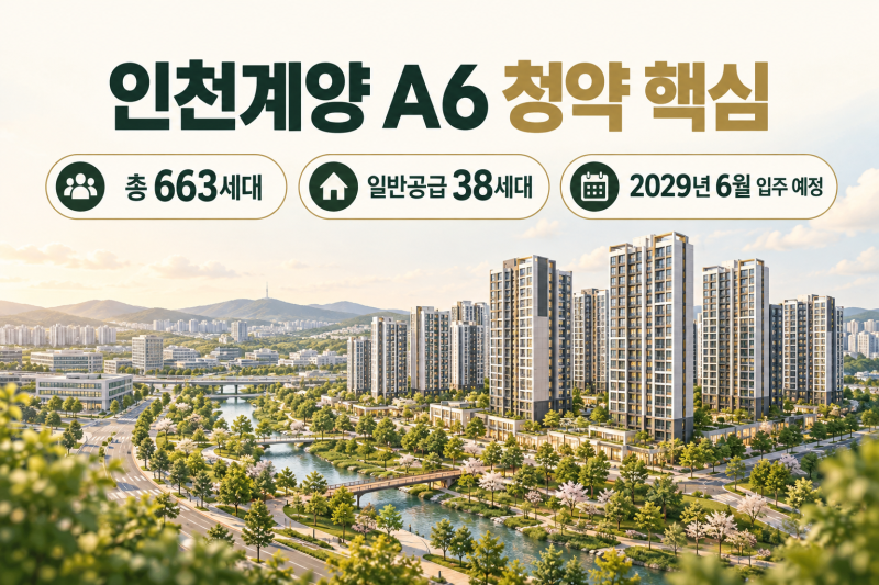 인천 계양 A6 청약, 도전할 만할까? 분양가·자격·입지와 미래가치 정리